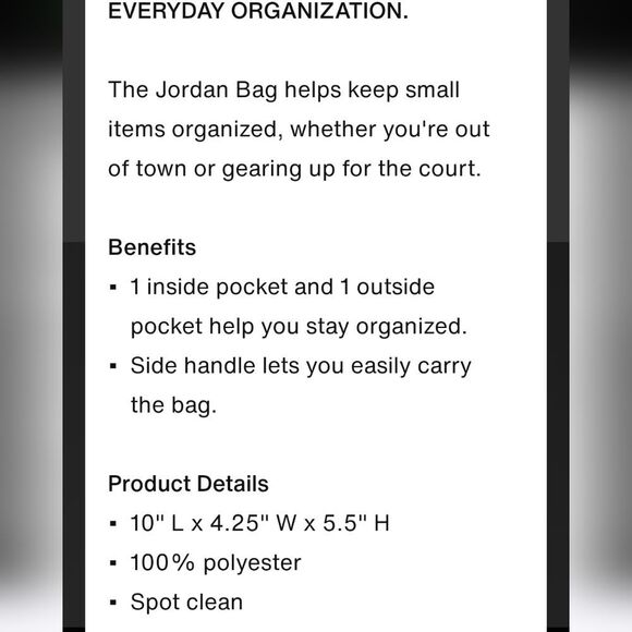 Jordan Jump Man Logo Dopp Bag - Picture 7 of 8